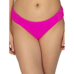 Smart & Sexy womens Secret Side Ruched Bikini Swimsuit Bottoms, Fuchia Sizzle, Small US