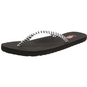 Vans Vrouwen Malta Print Flip Flops, Zwart Just Stripes Zwart Wit, 36 EU