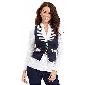 Joe Browns vrouwen mooi nautische vest gestreepte mouwloos pak Vest, blauw (A-Navy), 8