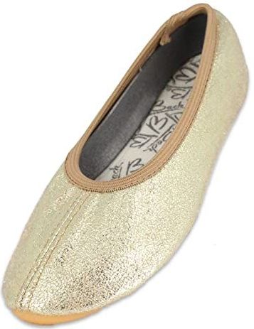 BECK - Ballerina's - Goud - Effen - Glitterend - Flexibele Zool