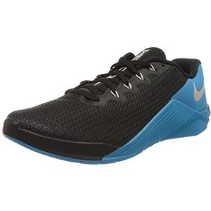 Nike Nike Metcon 5, Unisex Volwassenen Gymnastiek Schoenen, Zwart (Zwart/Desert Sand/Lt Current Blue 040), 4.5 UK (37.5 EU), Zwarte Zwarte Woestijn Zand Lt Huidig Blauw 040, 37.5 EU