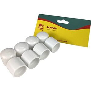 Sanfor | PVC hoes | bescherming voor voeten en slangen 18 mm | ondersteunende stokken, cilindrisch, antislip, hechtend, wit | 8 stuks