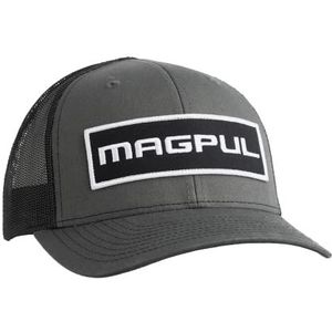 Magpul Trucker Hat Snap Back Baseball Cap, One Size Fits, Wordmark Patch Houtskool/Zwart, one size