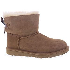 UGG Mini Bailey Bow II Enkellaarsje - Bruin - Leer - Warm gevoerd