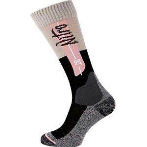 L1 Premium Goods Crown Socks dames sneeuwsokken, zwart/grijs/roze, M