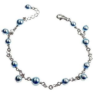 Orphelia Kinderarmband 925 zilver gerhodineerd, Eén maat, Sterling zilver, Parel