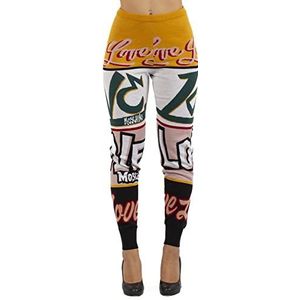 Moschino Love Women's Jog with Allover Logo Graffiti Jacquard Intarsia Casual Broek, Multicolor, 40