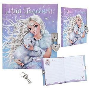 Depesche 12054 TOPModel Iceworld - dagboek met modelmotief in blauw en paars, kleine ijsberen, een kasteel en 192 gedecoreerde papieren pagina's