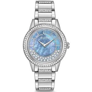 Bulova dames analoog kwarts horloge met roestvrij stalen armband 96L260