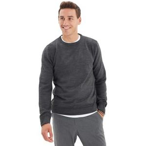Trendyol Man Regular Basic Crew Neck Knitwear Sweater, Antraciet, L