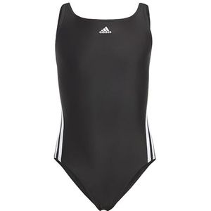 adidas 3S Badpak, zwart/wit, 104 meisjes, zwart/wit, 3-4 Jaren