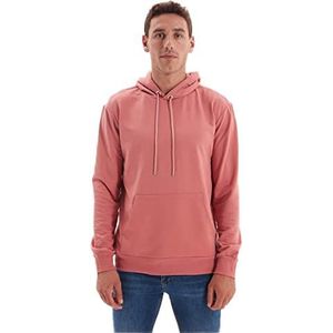 Trendyol Heren capuchon effen regular sweatshirt, gedroogde roos, M, Gedroogde Roos, M