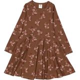 Jerseyjurken - Bloemenprint - Ronde Hals - Lange Mouw - Knielengte