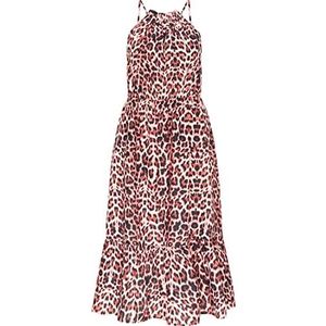 dedica Dames midi-jurk 19215831-DE02, zwart wit leo, XL, midi-jurk, XL