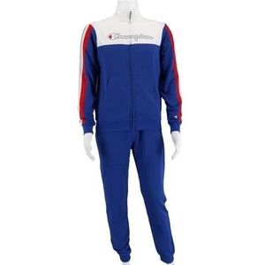 Champion Legacy Retro Sport Sweatsuits B - Ultralight Spring Terry High Neck Full Zip sportpak, blauw/wit/rood, 5-6 jaar kinderen en jongeren SS24, elektroblauw/wit/rood, 5-6 Jaar