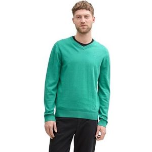 TOM TAILOR heren trui, 37437 - Bright Jade Green Melange, XL