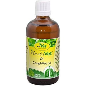 cdVet Natuurproducten HustaVet olie 100 ml - behoeften van adeemweergevoelige dieren - afgestemde voedingssupplement - Egyptische zwartekomolie - combinatie van weldadige planten- en kruidenoliën -