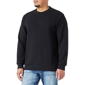 Koton Heren Basic Textured Crew Neck Pullover Sweater Sweater, zwart (999), S