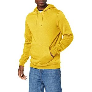 Build Your Brand Heren hoodie Heavy Hoody voor mannen, effen met kangoeroezak en trekkoord, maat XS tot 5XL, verkrijgbaar in vele kleuren, Taxi Yellow, S