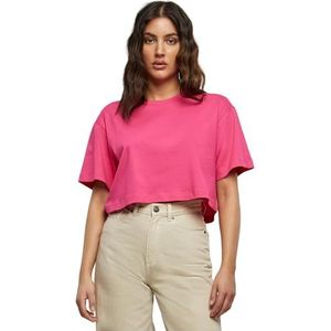 Build Your Brand T-shirt voor dames, hibiscus spink, 4XL