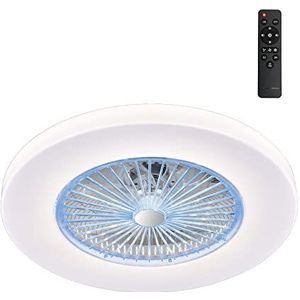 wonderlamp Plafondventilator, plafondventilator, zonder zichtbare vleugels, led, wit, geheugen aan, Ponele W-V000060