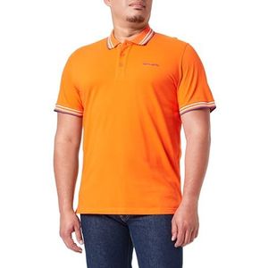 Teddy Smith - Pasian MC - heren poloshirt - casual - wit/grafiet/groen, Tangerine, L