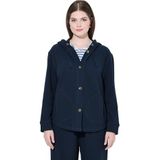 gs1 data protected company 4069787000005 Dames Waffle Pique Sweatjack met capuchon Sweatshirt, marineblauw, 42-44