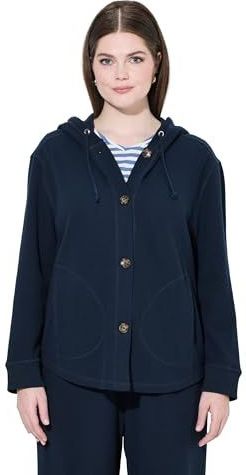 gs1 data protected company 4069787000005 Dames Waffle Pique Sweatjack met capuchon Sweatshirt, marineblauw, 42-44
