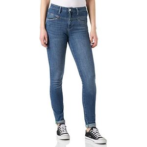 s.Oliver Izabell Skinny, 120.10.202.26.180.2110147, broek voor dames, blauw gekruld Deni, maat 36