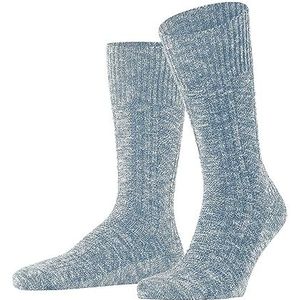 FALKE Heren Sokken Carved Pile M SO Katoen Gedessineerd 1 Paar, Blauw (Arcticblue 6367), 39-42