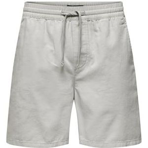 ONLY & SONS Herenshorts, effen, Glacier Gray, S