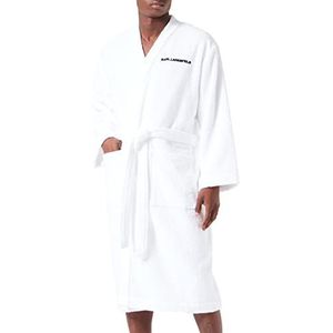 KARL LAGERFELD Heren Ikonik 2.0 Badjas, Wit, XL