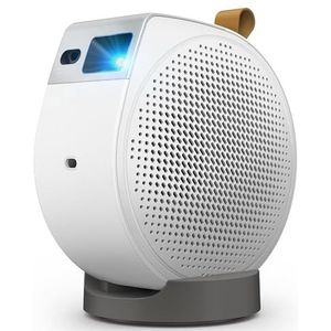 BenQ GV50 1080p Laser Draagbare Plafondprojector met Statiefbasis | Roterende Hoekprojectie | 500 Lumen | 18W Bas Bluetooth-luidspreker | Google TV met Netflix | Chromecast & AirPlay | Autofocus