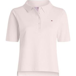 Tommy Hilfiger Poloshirts met korte mouwen voor dames, Roze (Whimsy Pink), XL