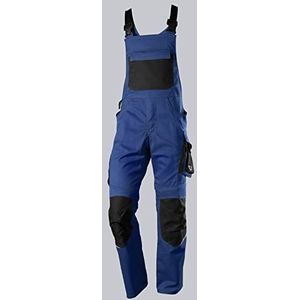 BP 1979-570-1332 Tuinbroek met kniezakken - Stretch bretels - Verstelbare tailleband - 65% Polyester, 35% Katoen - Lange pasvorm - Maat: 52L - Kleur: koningsblauw/zwart