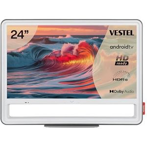 Vestel 24HA9940G Android Smart TV HD Ready TV HDR met Triple LED Tuner Grijs 24 inch
