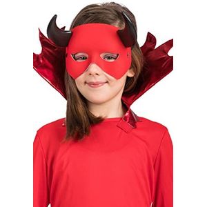 Carnival Toys 1707 Masker Teufel, half masker met hoorns, rood, één maat