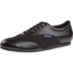 Diamant Heren danssneakers 191-425-380-V - leer/microvezel zwart - 1,5 cm sleehak - VarioSpin zool - Made in Germany, zwart, 44 EU Breed
