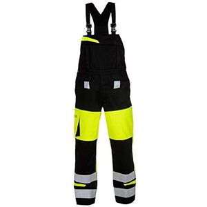 Hydrowear 043603YB Mira Bib and Brace Trouser, Multi CVC, 80% Katoen/19% Polyester/1% Antistatisch, 60 Maten, Hi-Vis Geel/Zwart