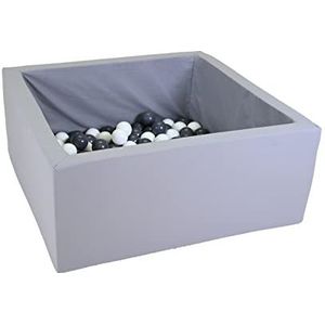 Knorrtoys 68052 Ballenbad, zacht, vierkant, grijs, 100 ballen, grijs/wit