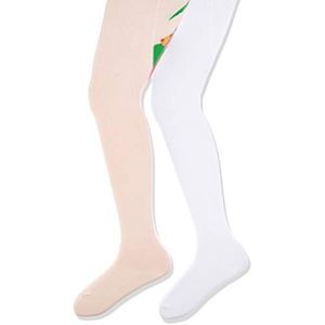 Playshoes Babymeisje lieveheersbeestje en effen kleuren met comfortabele tailleband panty (2 stuks), wit (origineel 900), 98/104 cm