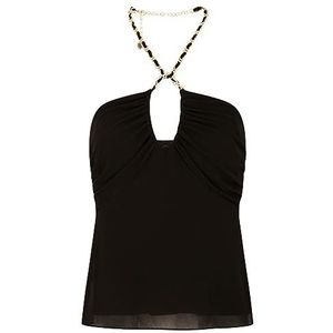 Morgan Dames bustier met detail ketting Olly zwart T44, zwart.