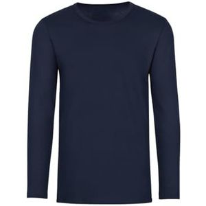 Trigema - Damesshirt - Navy - Lange Mouwen
