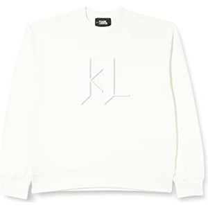 KARL LAGERFELD Dames Loungewear Sweatshirt, Gebroken wit, XL