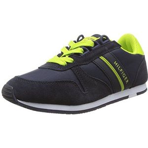 Tommy Hilfiger Jagger 6C, sneakers mode jongens, Multicolore Midnight Lime Punch, 38 EU