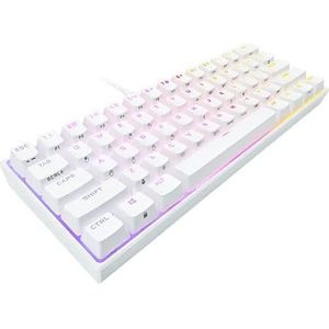 CORSAIR K65 RGB MINI 60% mechanisch bekabeld gamingtoetsenbord - CHERRY MX RED lineaire schakelaars - PBT double-shot toetsdoppen - iCUE-compatibel - QWERTY UK - PC, Mac, Xbox - wit