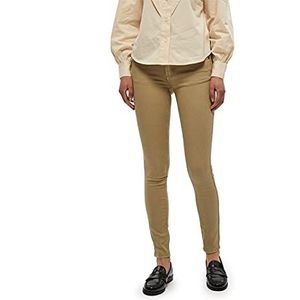 DESIRES Dames Lola Garment Dye Midwaist Broek, Pale Kahki, 25