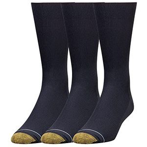 Gold Toe Heren metro sokken in grote maten (3 paar), Navy Blauw, XL