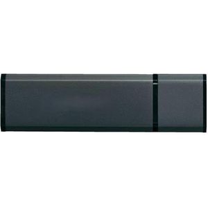 USB 2.0-stick 8 GB van antraciet aluminium, ideaal voor draagbare opslag en gegevensoverdracht.