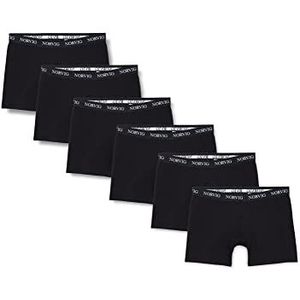 NORVIG Men's 6-Pack Mens Tights Black Boxer Shorts, S